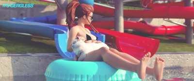 Tracer & Brigitte at Water Park (its-gergless)