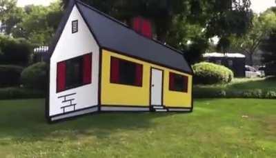 This mind-blowing sculpture titled ‘House I’ was created by Roy Lichtenstein and is on display at the National Gallery of Art Sculpture Garden in Washington DC