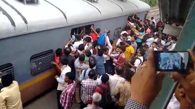 Kurla station in Mumbai India on a normal day..