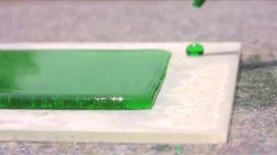 Hydrophobic surface creates wall of water