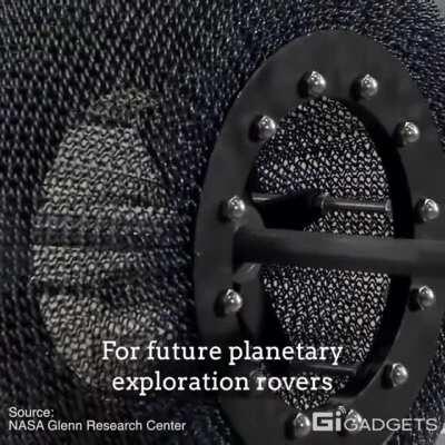 NASA created an airless chainmail tyre that transforms shape