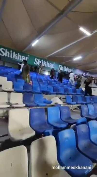 Ugly scenes from Sharjah Stadium