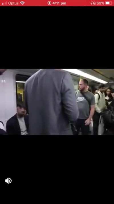 Pastor tries to preach on train, local Aussie that looks like George Lucas tells him to SHUT UP