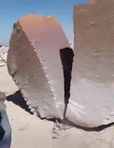 Splitting a rock better than cutting