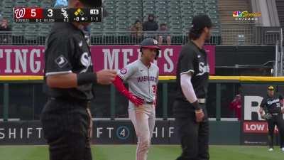 Trey Lipscomb takes off before the pitch, but Steven Wilson throws the pitch anyway