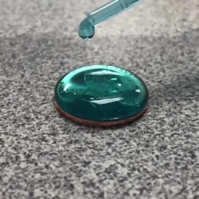 Demonstration of water's surface tension