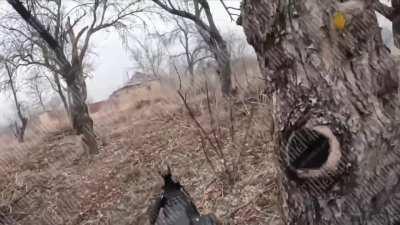 Footage from a captured GoPro of a RDK soldier who was dropped off in Belgorod Oblast by a Ukranian Black Hawk