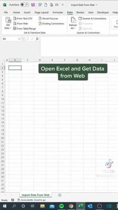 Easy way of copying web data to excel.