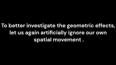 Your relativistic phenomena from first person perspective is damn: retardation