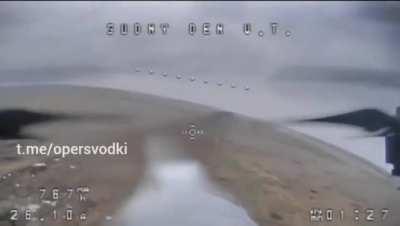 Drone operator hawks down ukrainan position 