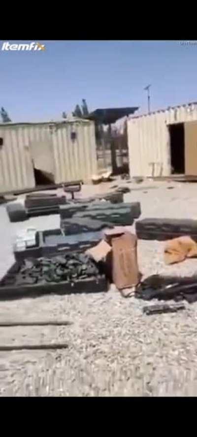 Some of the arms and ammunition that the Taliban captured.