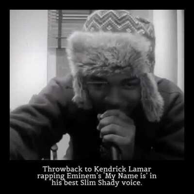 Young Kendrick Lamar Rapping &quot;My Name is&quot;