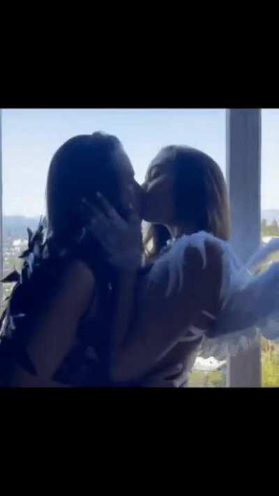 I love watching two girls kiss