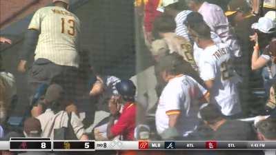 Randy Arozarena with some push ups after his double comes shy of a home run  : r/baseball