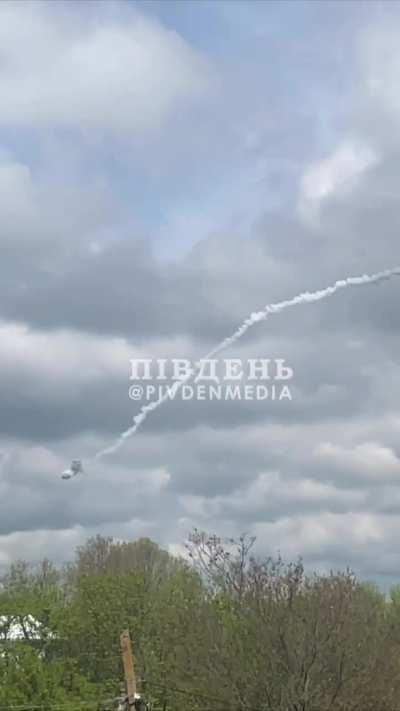 Ukrainian MIG-29 hits a russian reconnaissance drone over Odesa region.