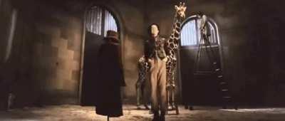 In Dune: Part Two (2024) there's a deleted scene where Paul demonstrates his sand walking abilities to a giraffe