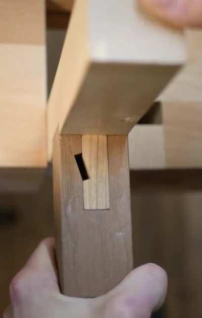 Beautiful wood joints craftsmanship