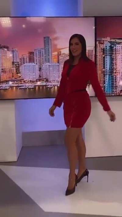 Jasmina Marazita Mega TV Red Dress (2 videos combined)