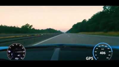 Reaching 417 kmph on the German Autobahn in a Buggati Chiron