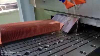 Skiving a copper heatsink