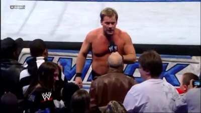 Chris Jericho arguing with a old man in the crowd after a Smackdown taping cause he’s the best.