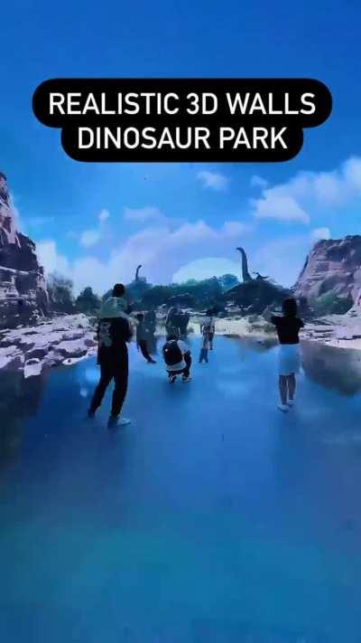 Realistic 3D Walls Dinosaur Park in Beijing, China