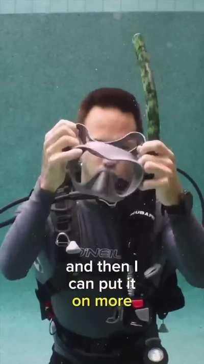 Putting Scuba Mask back on when it gets knock off