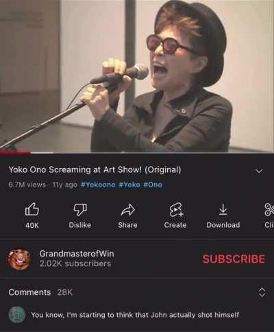 Yoko Ono Screaming at Art Show