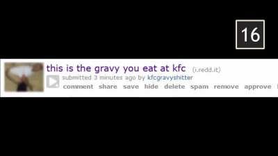 number 16 kfc shit gravy