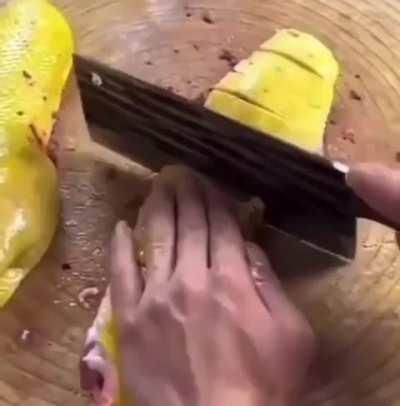 What would you do if you saw someone chopping stuff like this