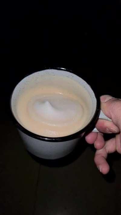 how the foam floats in my coffee