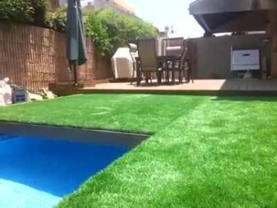 This guy has a swimming pool under his lawn.