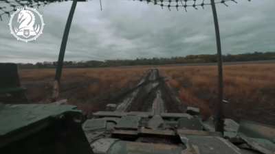 The M2A2 Bradley IFV and M1A1 Abrams Tank fire on Russian Positions in the tree lines in Kursk