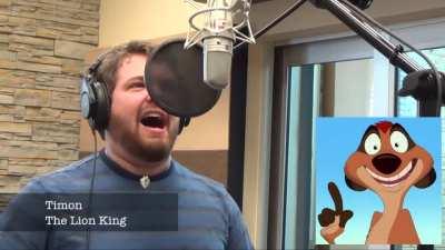 Voice artist Brian Hull sings let it go using nothing but Disney voices