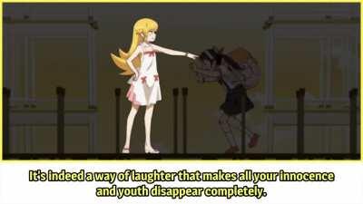 Mayoi learns to Kaka, Shinobu learns to lub (Monogatari Commentary Clips)