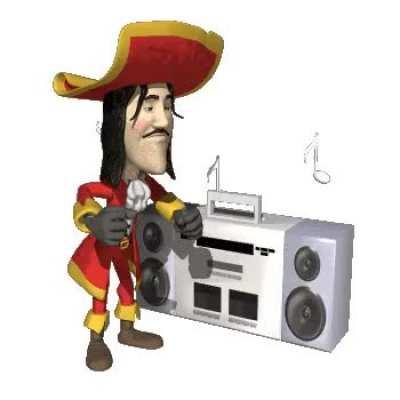 funny dancing pirate man