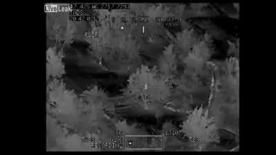 3 Clips showing AH-64D Apache helicopters using FLIR to observe/direct US Army Rangers towards hiding Taliban/Insurgents. [Found it]