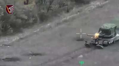 The longer video of a Russian tank crew abandoning their vehicle after it was hit by Javelin (the hit is shown now)