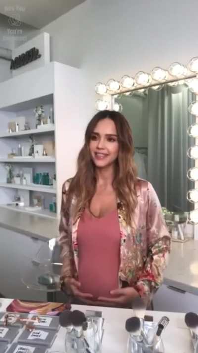 Jessica Alba Pregnant Insta Live Vid (2017)