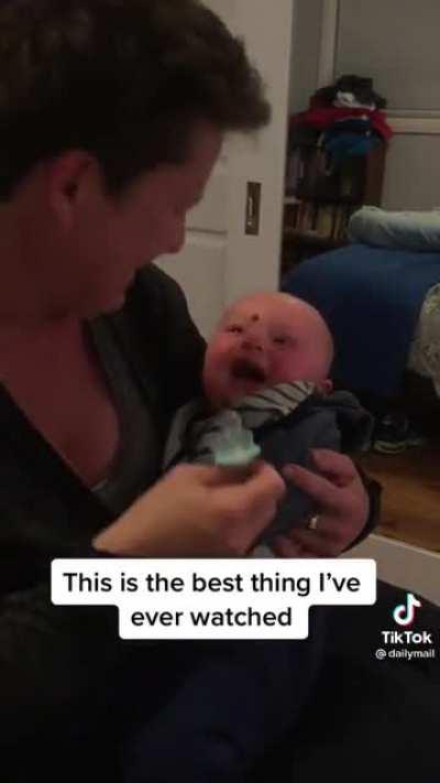 Child and mother have fun together