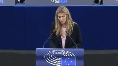 Here is socialist EU parliament VP Eva Kaili saying Qatar &quot;is a pioneer in labor rights and diplomacy as well as a highly educated country&quot; while saying western countries don't have the moral authority to lecture Qatar. Today she was arrested for money la