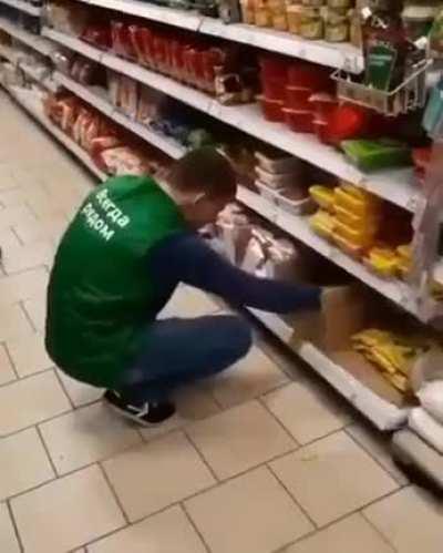 Just a normal day in a Russian supermarket