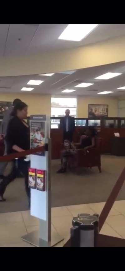 Crazy lady at Wells Fargo