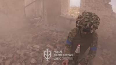 Soldiers of the Russian Volunteer Corps supported their Ukrainian comrades during the fight for the aggregat plant in Vovchansk.