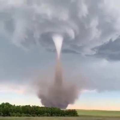 Wow! That's gotta be the most beautiful and peaceful tornado I've ever seen!