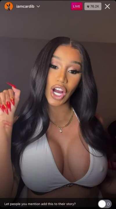 Cardi B Whip Shots on Live