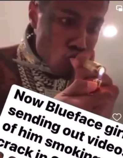 Blueface allegedly smoking crack