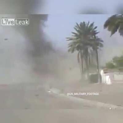 U.S. EOD team detonates very powerful VBIED in Iraq.