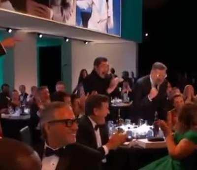 Phil Dunster's reaction to Brett Goldstein winning his Emmy