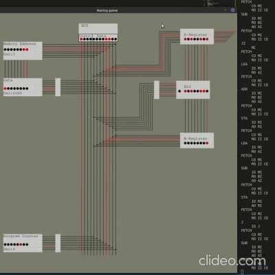 I built a custom 8-Bit Processor following the design by Ben Eater and Sebastian Lague. It is Turing complete and runs a program that multiplies in that video